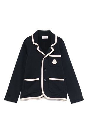 blue cotton blazer MONCLER KIDS | K19548G0000989AKM778